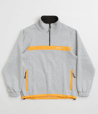 Pasteelo Contrast 1/4 Zip Sweatshirt in Heather Grey and Gold