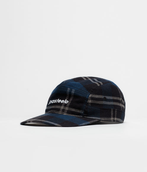 Pasteelo Cotton Flannel Cap - Navy / Black Plaid