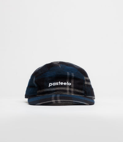 Pasteelo Cotton Flannel Cap - Navy / Black Plaid