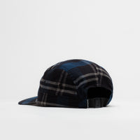 Pasteelo Cotton Flannel Cap - Navy / Black Plaid thumbnail