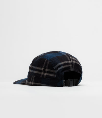 Pasteelo Cotton Flannel Cap - Navy / Black Plaid