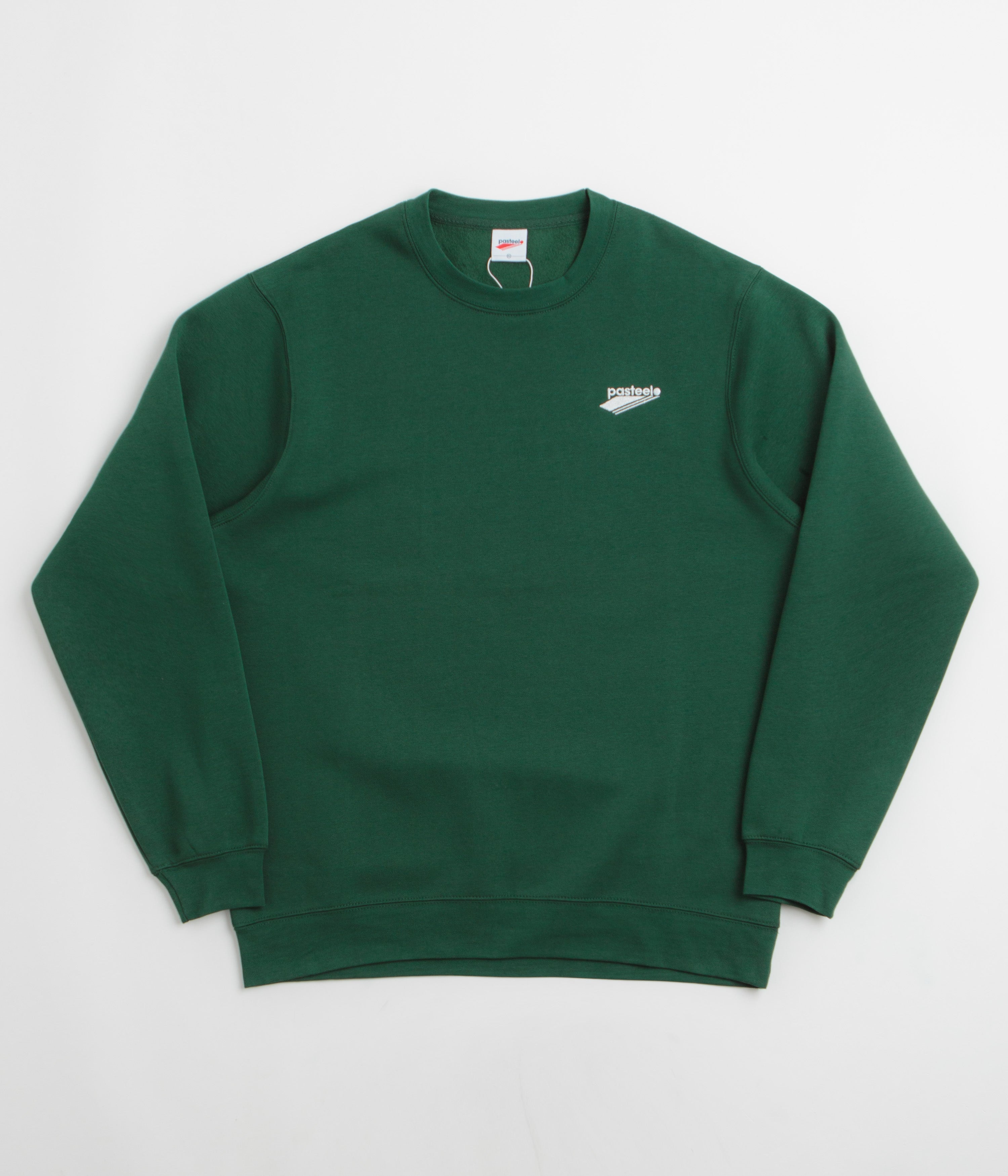 Pasteelo Embroidered O.G. Crewneck Sweatshirt in Dark Forest
