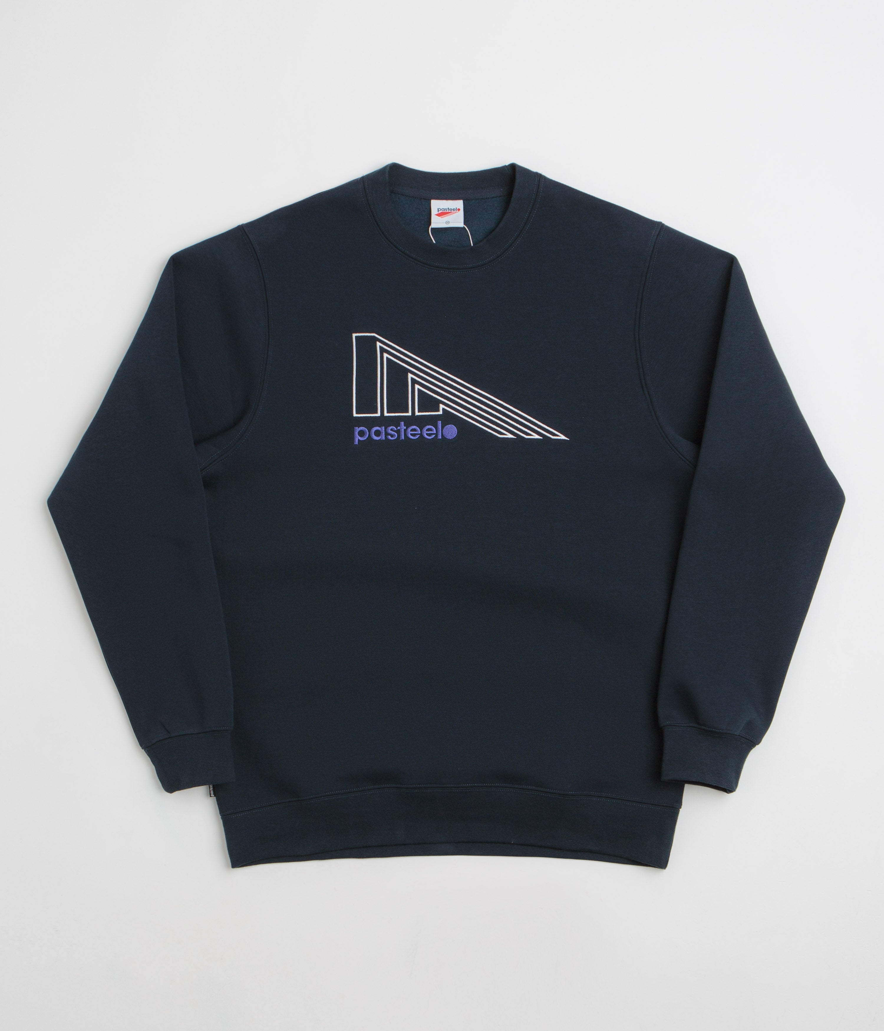Pasteelo Flag Crewneck Sweatshirt in Navy