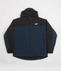 Pasteelo Hooded Windbreaker Jacket in Black and Navy