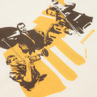 Pasteelo Jazz Cats T-Shirt in Cream thumbnail