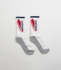 Pasteelo O.G. ATL Socks in White and Red / Grey