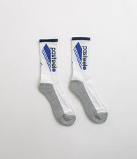 Pasteelo O.G. ATL Socks in White and Royal / Grey
