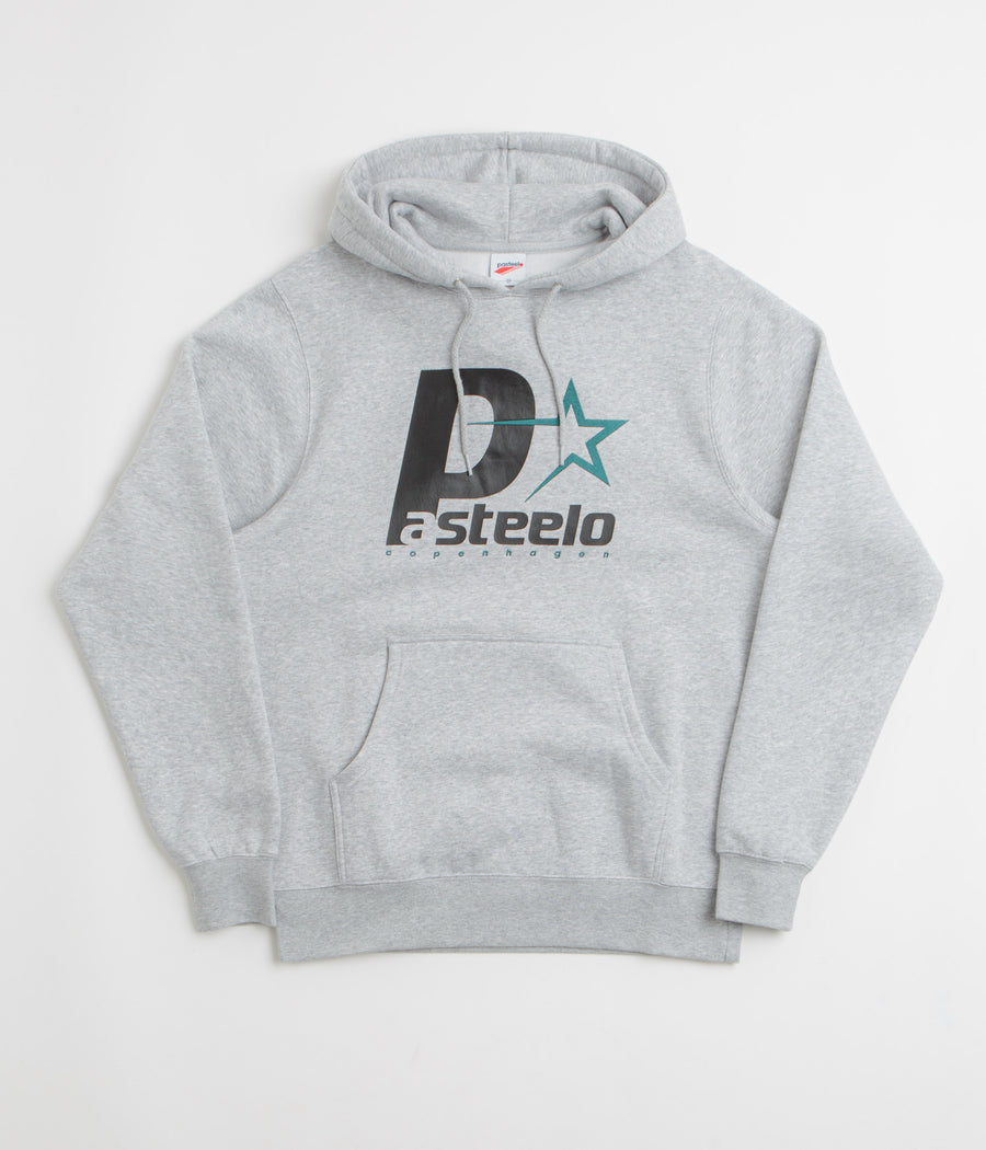 Pasteelo P Steelo Hoodie in Heather Grey and Black