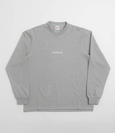 Pasteelo Pique Sports Long Sleeve T-Shirt in Heather Grey