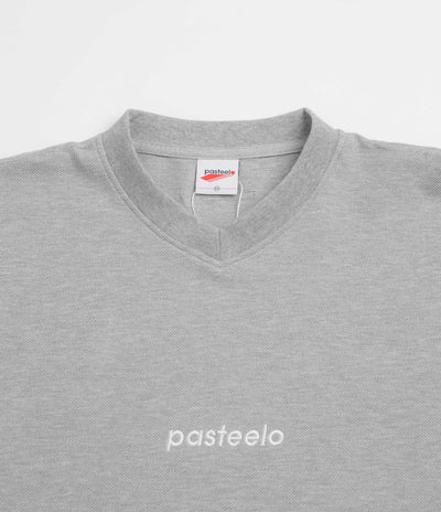 Pasteelo Pique Sports Long Sleeve T-Shirt in Heather Grey