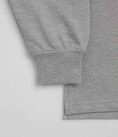 Pasteelo Pique Sports Long Sleeve T-Shirt in Heather Grey