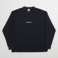 Pasteelo Pique Sports Long Sleeve T-Shirt in Navy thumbnail