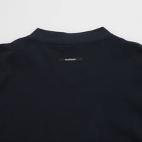 Pasteelo Pique Sports Long Sleeve T-Shirt in Navy thumbnail