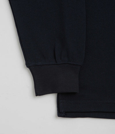Pasteelo Pique Sports Long Sleeve T-Shirt in Navy