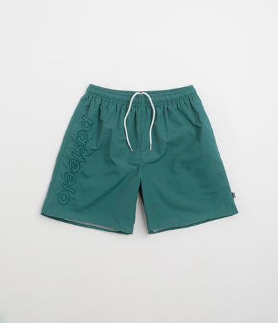 Pasteelo Script Active Shorts - Dark Teal