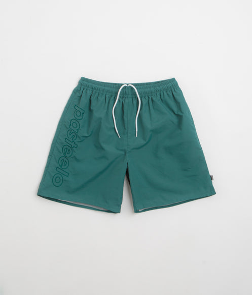 Pasteelo Script Active Shorts - Dark Teal