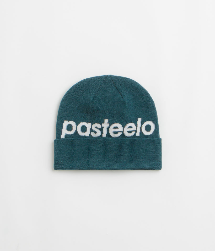 Pasteelo Script Beanie in Dark Teal