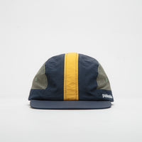Pasteelo Stripe Cap in Navy and Olive / Gold thumbnail