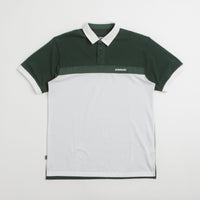 Pasteelo Stripe Polo Shirt in Forest and White thumbnail