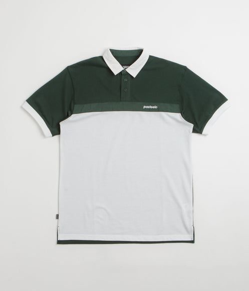 Pasteelo Stripe Polo Shirt - Forest / White