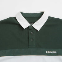 Pasteelo Stripe Polo Shirt in Forest and White thumbnail