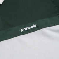 Pasteelo Stripe Polo Shirt in Forest and White thumbnail