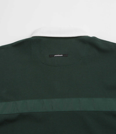 Pasteelo Stripe Polo Shirt in Forest and White