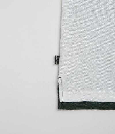 Pasteelo Stripe Polo Shirt in Forest and White
