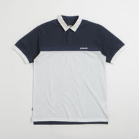 Pasteelo Stripe Polo Shirt in Navy and White thumbnail