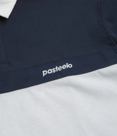 Pasteelo Stripe Polo Shirt in Navy and White