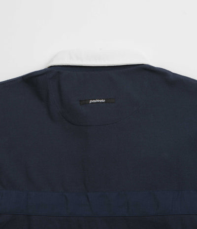 Pasteelo Stripe Polo Shirt in Navy and White
