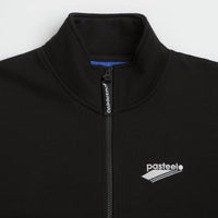 Pasteelo Zip Up Trainer Sweatshirt in Black thumbnail
