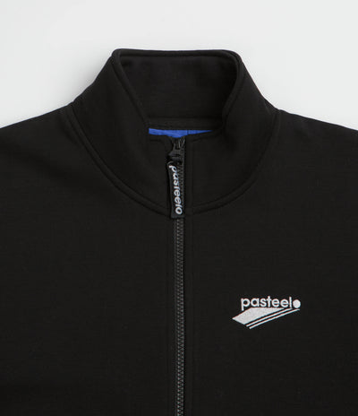 Pasteelo Zip Up Trainer Sweatshirt in Black
