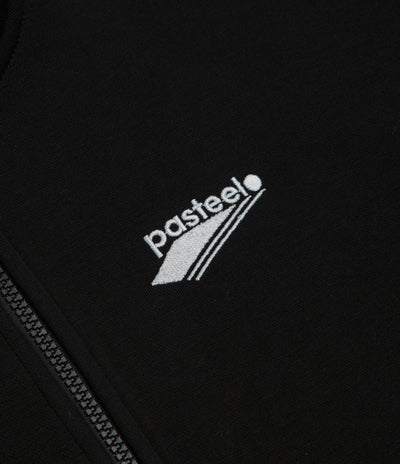 Pasteelo Zip Up Trainer Sweatshirt in Black