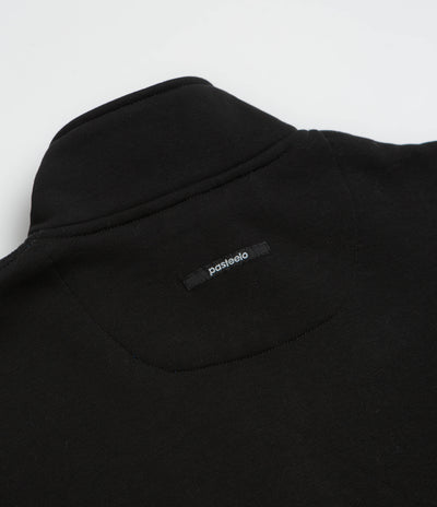 Pasteelo Zip Up Trainer Sweatshirt in Black