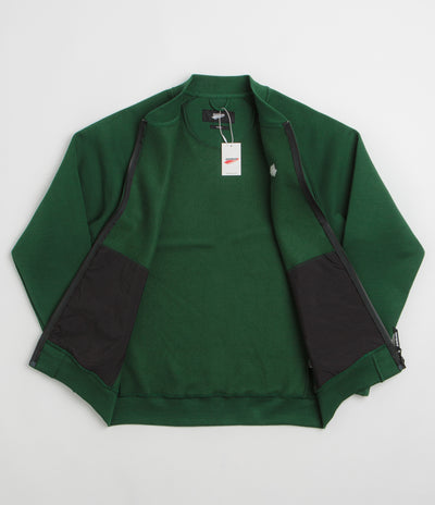 Pasteelo Zip Up Trainer Sweatshirt in Forest
