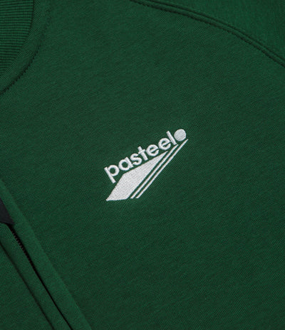 Pasteelo Zip Up Trainer Sweatshirt in Forest