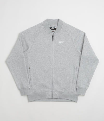 Pasteelo Zip Up Trainer Sweatshirt in Heather Grey