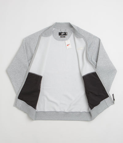 Pasteelo Zip Up Trainer Sweatshirt in Heather Grey