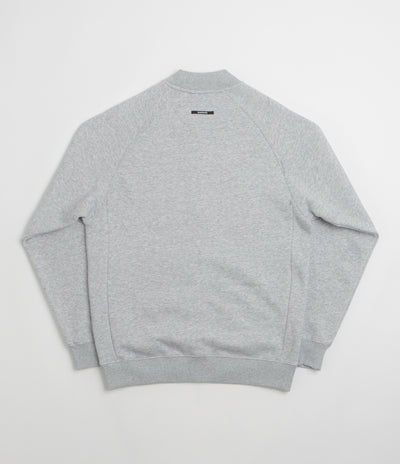 Pasteelo Zip Up Trainer Sweatshirt in Heather Grey