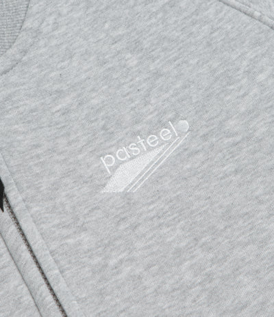 Pasteelo Zip Up Trainer Sweatshirt in Heather Grey