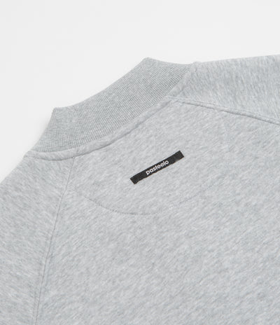 Pasteelo Zip Up Trainer Sweatshirt in Heather Grey