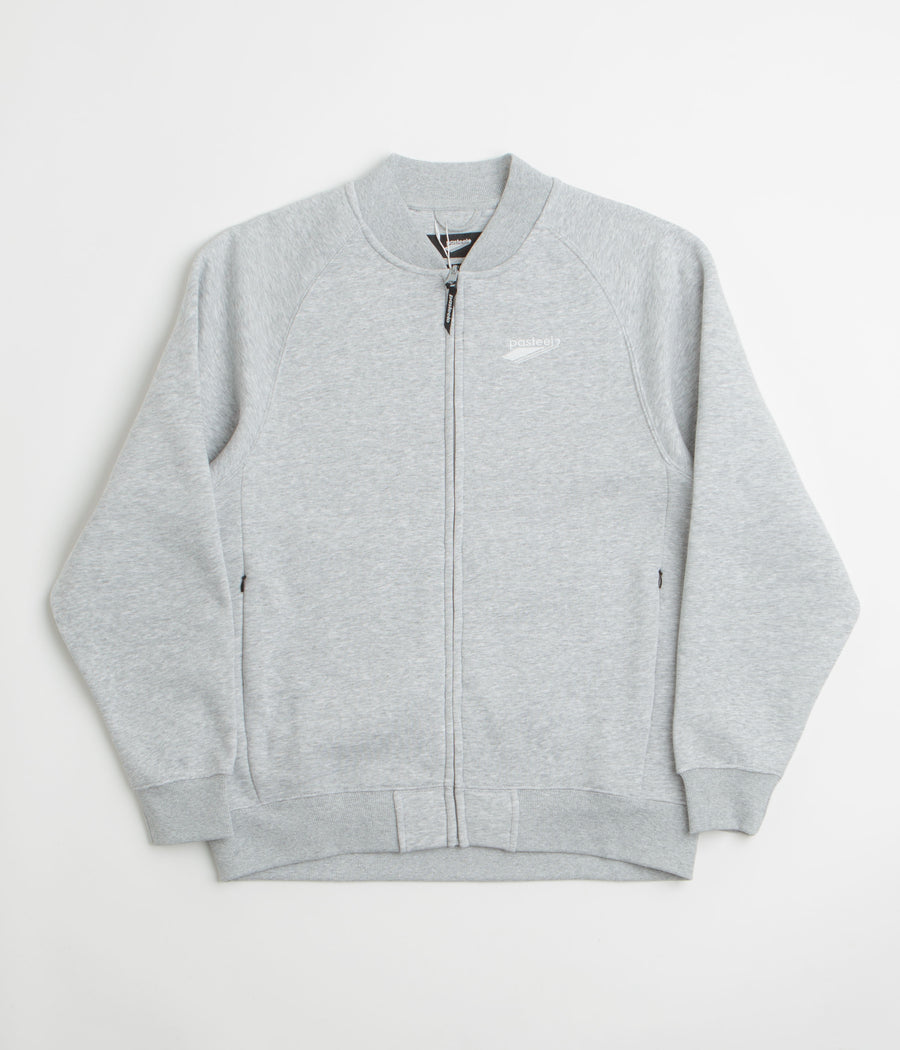 Pasteelo Zip Up Trainer Sweatshirt in Heather Grey