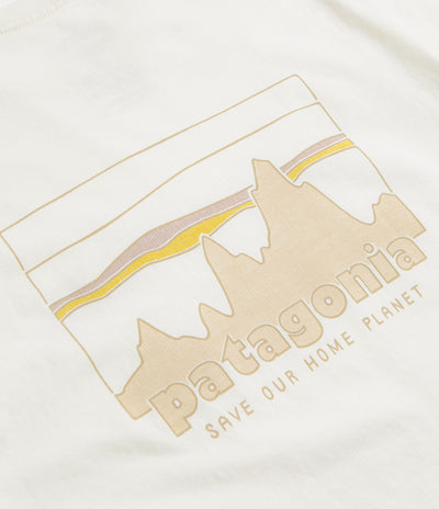 Patagonia 73 Skyline Organic T-Shirt in Birch White