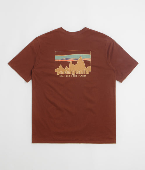 Patagonia 73 Skyline Organic T-Shirt - Dried Vanilla