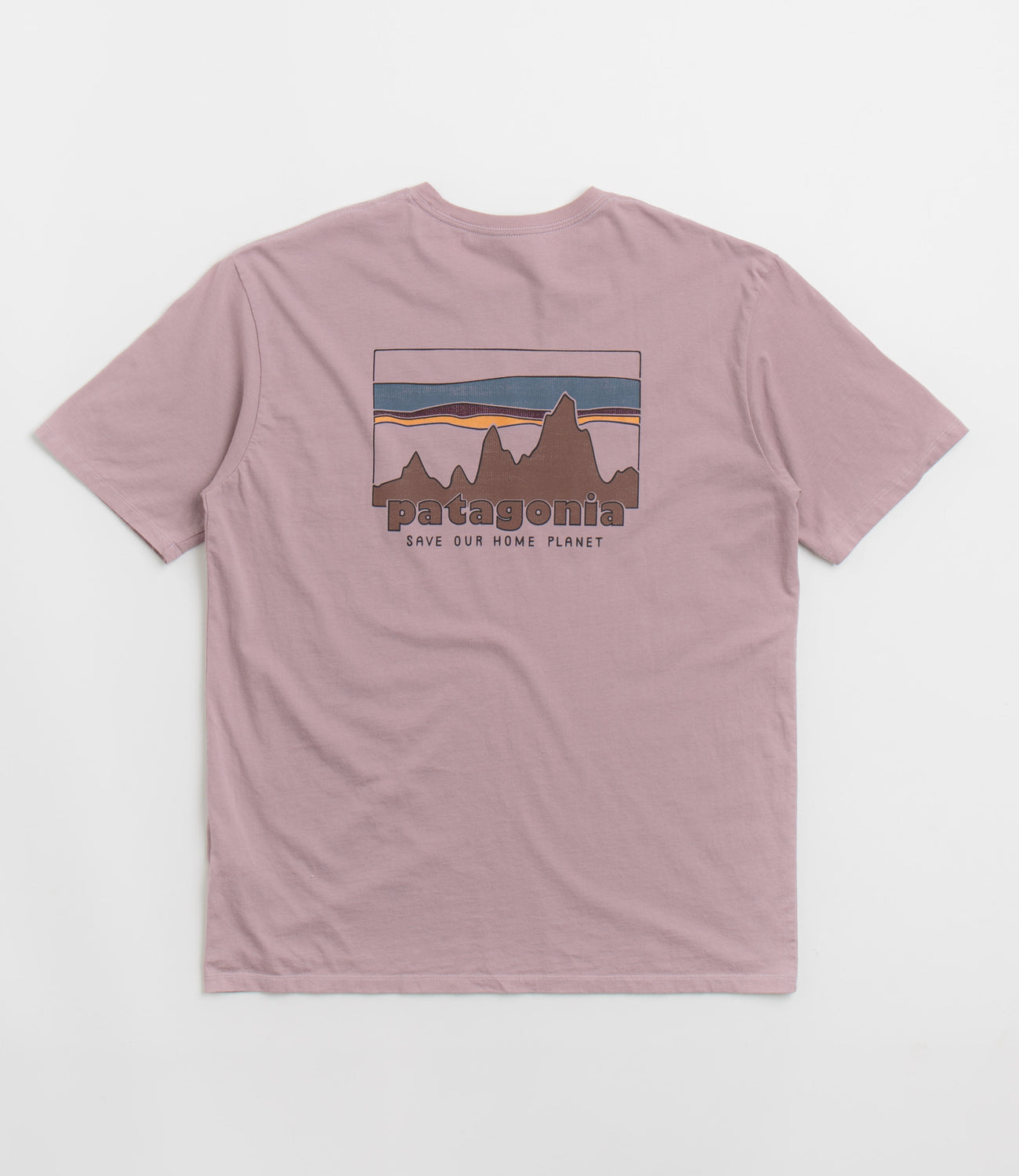 Patagonia 73 Skyline Organic T-Shirt - Stormy Mauve | Flatspot