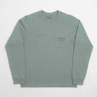Patagonia 95 Oval Logo Pocket Long Sleeve T-Shirt in Cover Green thumbnail