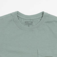 Patagonia 95 Oval Logo Pocket Long Sleeve T-Shirt in Cover Green thumbnail
