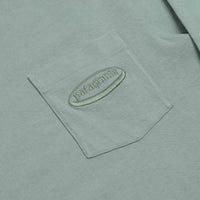 Patagonia 95 Oval Logo Pocket Long Sleeve T-Shirt in Cover Green thumbnail