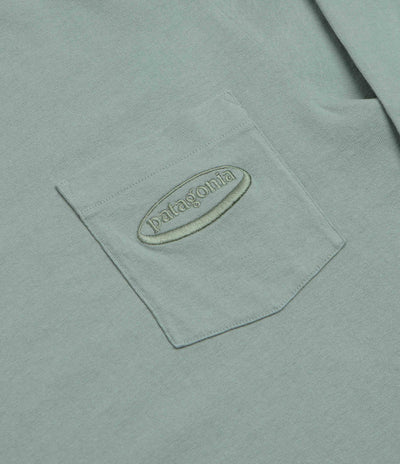 Patagonia 95 Oval Logo Pocket Long Sleeve T-Shirt in Cover Green